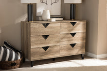 Load image into Gallery viewer, Baxton Studio Wales Modern and Contemporary Light Brown Wood 6-Drawer Chest