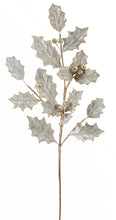 Load image into Gallery viewer, Champagne Holly Leaf Spray with Pod Accent (Set of 12)
