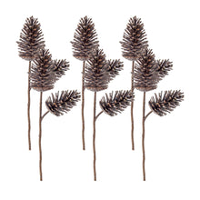 Load image into Gallery viewer, Double Pine Cone Spray (Set of 6)
