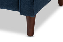 Load image into Gallery viewer, Baxton Studio Mathias Mid-century Modern Blue Fabric Upholstered Lounge Chair