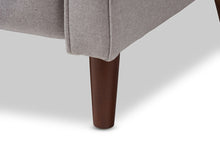 Load image into Gallery viewer, Baxton Studio Mathias Mid-century Modern Light Grey Fabric Upholstered Lounge Chair