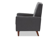 Load image into Gallery viewer, Baxton Studio Mathias Mid-century Modern Grey Fabric Upholstered Lounge Chair