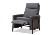 Load image into Gallery viewer, Baxton Studio Halstein Mid-century Modern Grey Fabric Upholstered Lounge Chair