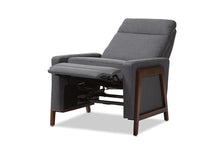 Load image into Gallery viewer, Baxton Studio Halstein Mid-century Modern Grey Fabric Upholstered Lounge Chair