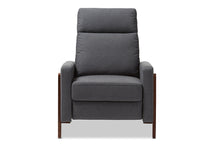 Load image into Gallery viewer, Baxton Studio Halstein Mid-century Modern Grey Fabric Upholstered Lounge Chair