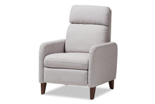 Load image into Gallery viewer, Baxton Studio Casanova Mid-century Modern Light Grey Fabric Upholstered Lounge Chair