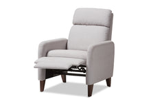 Load image into Gallery viewer, Baxton Studio Casanova Mid-century Modern Light Grey Fabric Upholstered Lounge Chair