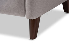 Load image into Gallery viewer, Baxton Studio Casanova Mid-century Modern Light Grey Fabric Upholstered Lounge Chair