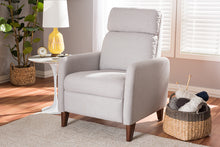 Load image into Gallery viewer, Baxton Studio Casanova Mid-century Modern Light Grey Fabric Upholstered Lounge Chair