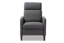 Load image into Gallery viewer, Baxton Studio Casanova Mid-century Modern Grey Fabric Upholstered Lounge Chair