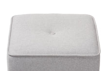 Load image into Gallery viewer, Baxton Studio Corinne Modern and Contemporary Light Grey Fabric Upholstered Ottoman
