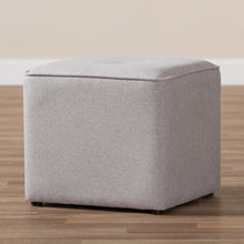 Load image into Gallery viewer, Baxton Studio Corinne Modern and Contemporary Light Grey Fabric Upholstered Ottoman