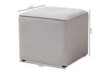 Load image into Gallery viewer, Baxton Studio Corinne Modern and Contemporary Light Grey Fabric Upholstered Ottoman