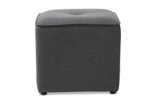 Load image into Gallery viewer, Baxton Studio Corinne Modern and Contemporary Dark Grey Fabric Upholstered Ottoman