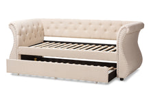Load image into Gallery viewer, Baxton Studio Cherine Classic and Contemporary Beige Fabric Upholstered Daybed with Trundle