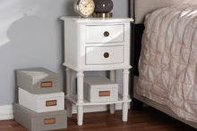 Load image into Gallery viewer, Baxton Studio Audrey Country Cottage Farmhouse White Finished 2-Drawer Nightstand