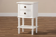 Load image into Gallery viewer, Baxton Studio Audrey Country Cottage Farmhouse White Finished 2-Drawer Nightstand