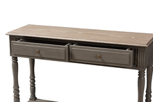 Load image into Gallery viewer, Baxton Studio Noemie Country Cottage Farmhouse Brown Finished 2-Drawer Console Table