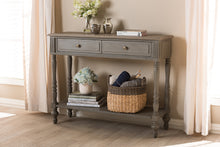 Load image into Gallery viewer, Baxton Studio Noemie Country Cottage Farmhouse Brown Finished 2-Drawer Console Table