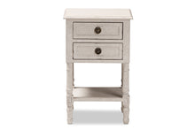 Load image into Gallery viewer, Baxton Studio Lenore Country Cottage Farmhouse Whitewashed 2-Drawer Nightstand