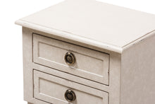 Load image into Gallery viewer, Baxton Studio Lenore Country Cottage Farmhouse Whitewashed 2-Drawer Nightstand