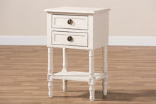 Load image into Gallery viewer, Baxton Studio Lenore Country Cottage Farmhouse Whitewashed 2-Drawer Nightstand