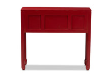 Load image into Gallery viewer, Baxton Studio Melodie Classic and Antique Red Finished Wood Bronze Finished Accents 6-Drawer Console Table
