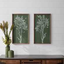 Load image into Gallery viewer, Wood Framed Tree Outline Print (Set of 2)