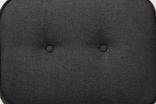 Load image into Gallery viewer, Baxton Studio Petronelle Mid-Century Modern Dark Grey Fabric Upholstered Walnut Brown Finished Wood Ottoman