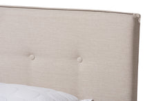 Load image into Gallery viewer, Baxton Studio Audrey Modern and Contemporary Light Beige Fabric Upholstered Full Size Bed