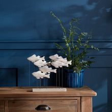 Load image into Gallery viewer, Wooden Fish School Sculpture 9.75"L