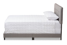 Load image into Gallery viewer, Baxton Studio Audrey Modern and Contemporary Light Grey Fabric Upholstered Queen Size Bed