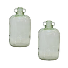 Load image into Gallery viewer, Sage Green Glass Jug Vase (Set of 2)