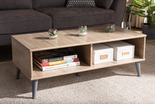 Load image into Gallery viewer, Baxton Studio Pierre Mid-Century Modern Oak and Light Grey Finished Wood Coffee Table