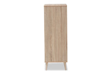 Load image into Gallery viewer, Baxton Studio Lisen Mid-Century Modern Light Oak and Grey 5-Drawer Chest