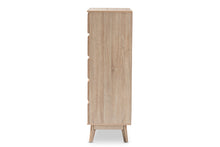 Load image into Gallery viewer, Baxton Studio Miren Mid-Century Modern Light Oak and Dark Grey 5-Drawer Chest