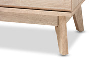 Load image into Gallery viewer, Baxton Studio Miren Mid-Century Modern Light Oak and Dark Grey 5-Drawer Chest