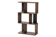 Load image into Gallery viewer, Baxton Studio Legende Modern and Contemporary Brown and Dark Grey Finished Display Bookcase