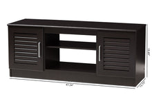 Load image into Gallery viewer, Baxton Studio Gianna Modern and Contemporary Wenge Brown Finished TV Stand