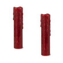 Load image into Gallery viewer, Red LED Dripping Wax Designer Candle with Remote (Set of 2)