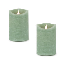 Load image into Gallery viewer, Green Simplux LED Designer Wax Candle with Remote (Set of 2)