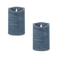 Load image into Gallery viewer, Blue Simplux LED Designer Wax Candle with Remote (Set of 2)