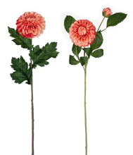 Load image into Gallery viewer, Pink Dahlia Flower Stem with Bud Accent (Set of 4)