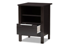 Load image into Gallery viewer, Baxton Studio Hamish Modern and Contemporary Wenge Brown Finished 1-Drawer Nightstand