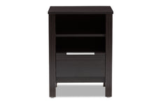 Load image into Gallery viewer, Baxton Studio Hamish Modern and Contemporary Wenge Brown Finished 1-Drawer Nightstand