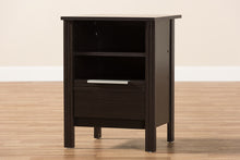 Load image into Gallery viewer, Baxton Studio Hamish Modern and Contemporary Wenge Brown Finished 1-Drawer Nightstand