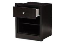 Load image into Gallery viewer, Baxton Studio Danette Modern and Contemporary Wenge Brown Finished 1-Drawer Nightstand