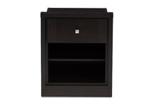 Load image into Gallery viewer, Baxton Studio Danette Modern and Contemporary Wenge Brown Finished 1-Drawer Nightstand