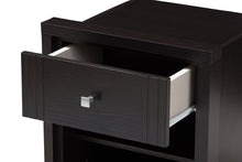 Load image into Gallery viewer, Baxton Studio Danette Modern and Contemporary Wenge Brown Finished 1-Drawer Nightstand
