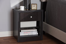 Load image into Gallery viewer, Baxton Studio Danette Modern and Contemporary Wenge Brown Finished 1-Drawer Nightstand